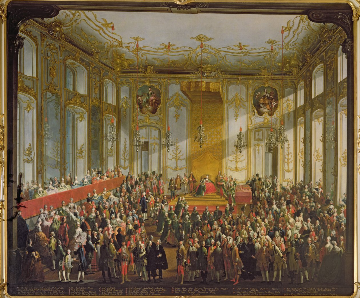 Kejserinde Maria Theresa ved Investiture of the Order of St. Stephen, 1764 (for detaljer se 66581) af Martin II Mytens or Meytens