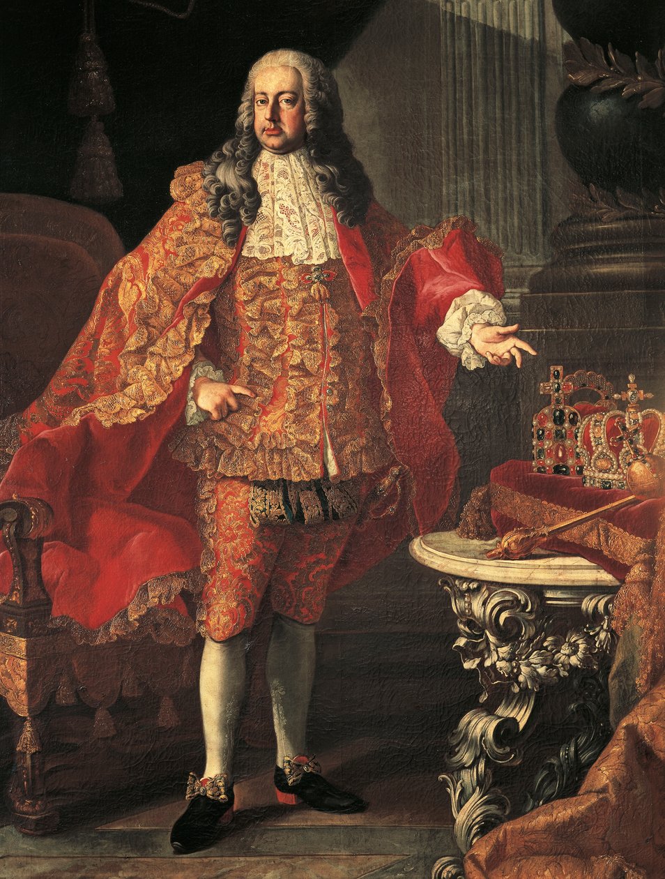 Portræt af Karl VI af Østrig (Wien af Martin II Mytens or Meytens