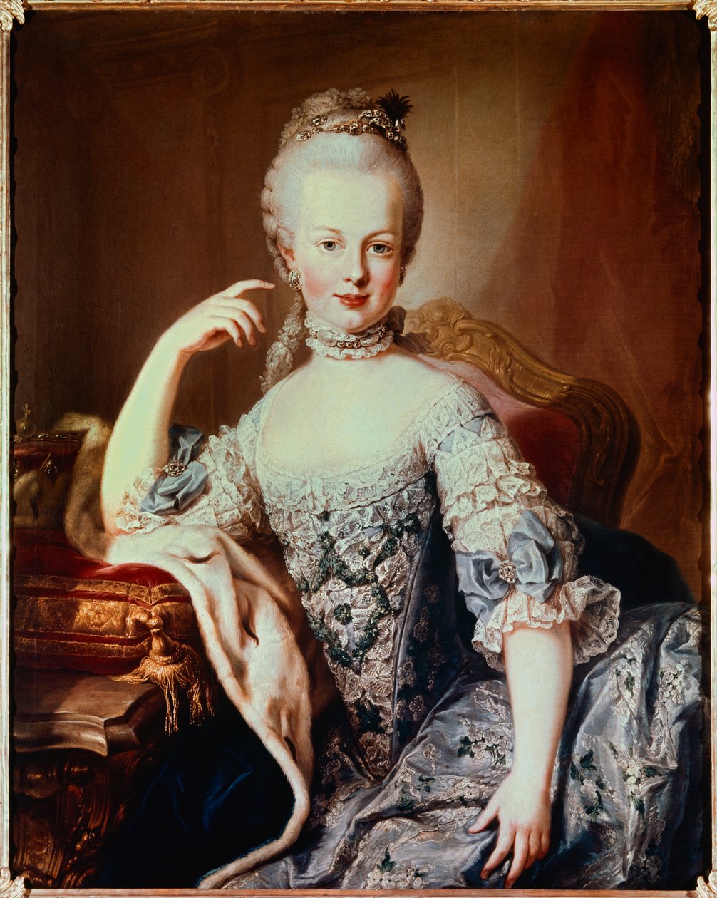 Portræt af Marie Antoinette (1755-1793) Fremtidens Dronning af Frankrig Maleri af Martin van Meytens (1695-1770) Omkring 1767. Vienne, Chateau de Schoenbrun (Schonnbrun) af Martin II Mytens or Meytens