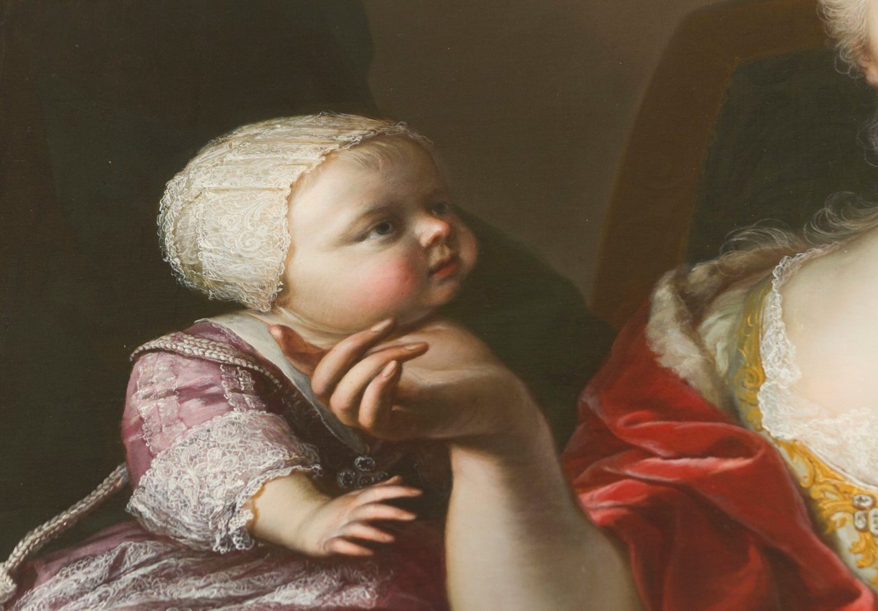 Portræt af prinsesse Eleonora af Savoyen (1728-1781), detalje fra portrættet af Polyxena af Martin II Mytens or Meytens