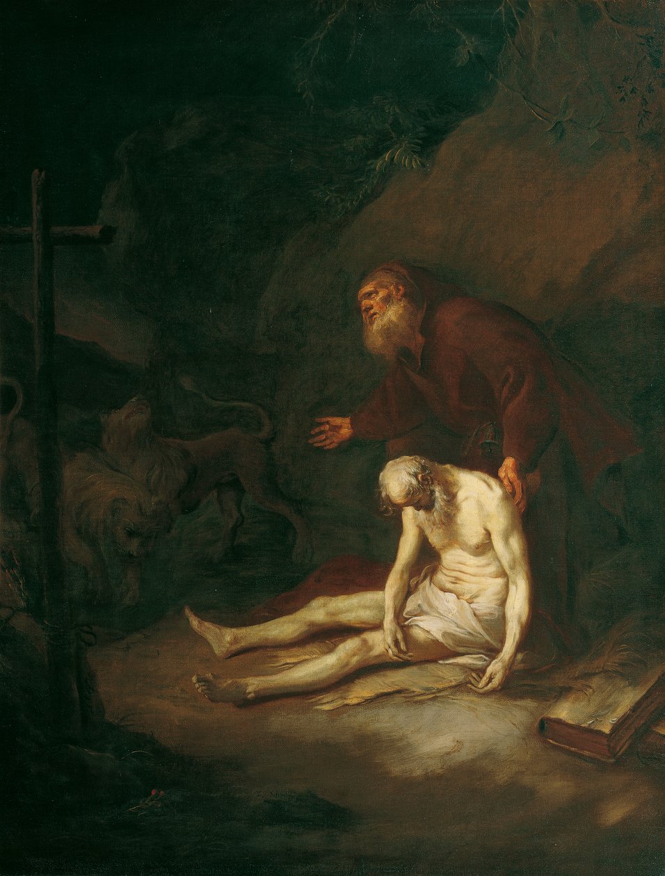 De hellige eneboere Antonius og Paul af Martin Johann Schmidt