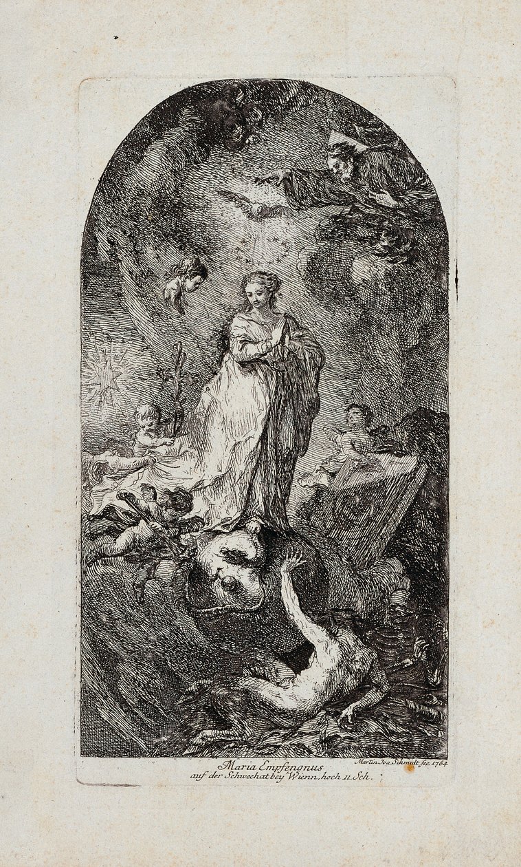 Mary undfangelse af Martin Johann Schmidt