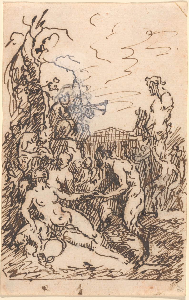 Satyrer og nymfer af Martin Johann Schmidt