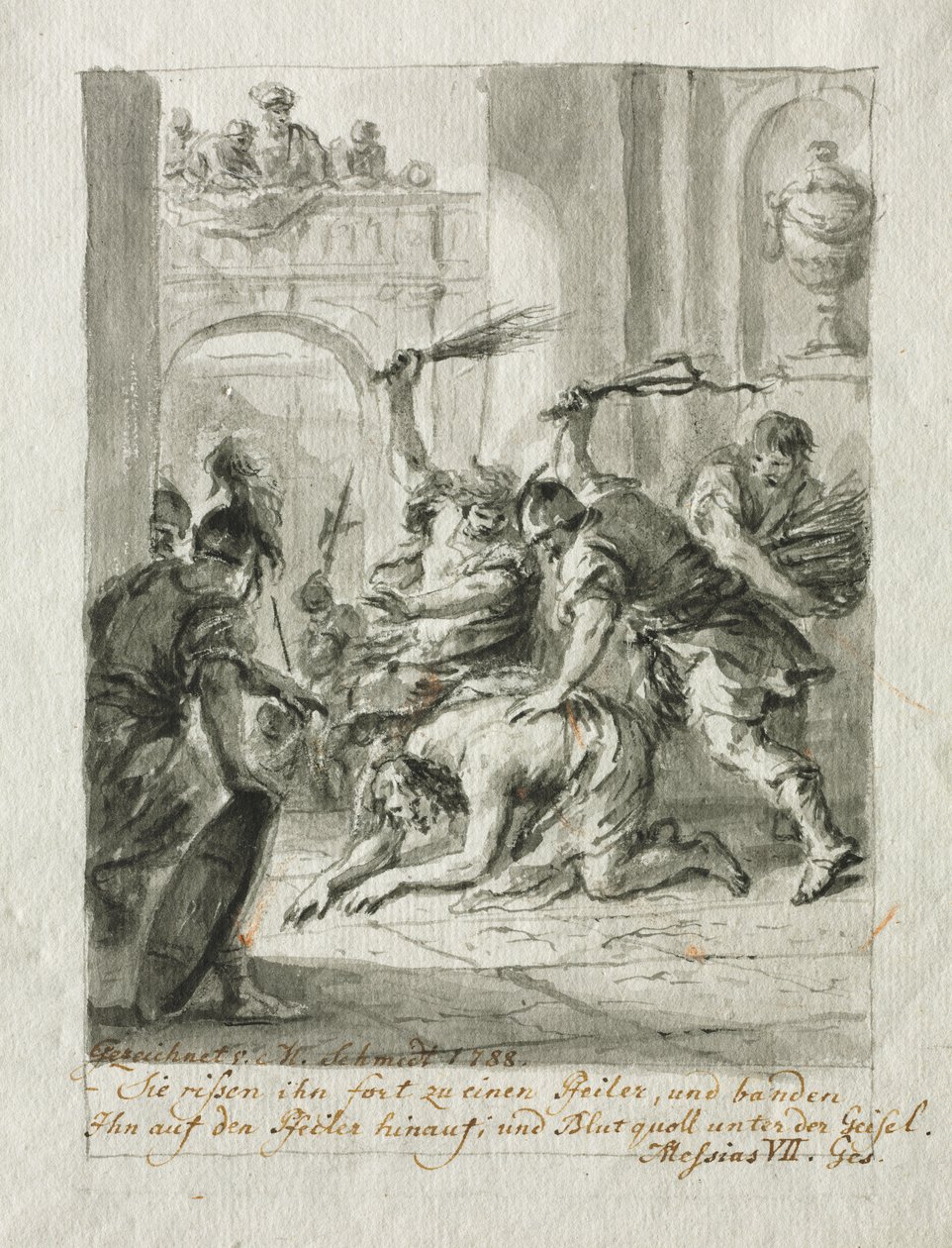 Flagelationen, 1788. af Martin Johann Schmidt