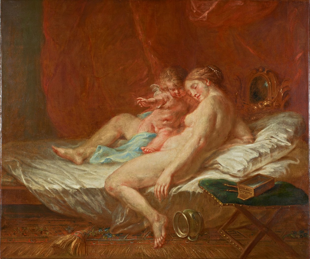 Venus og Amor af Martin Johann Schmidt