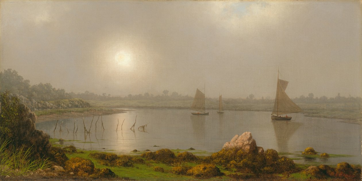 York Harbor, kyst af Maine af Martin Johnson Heade