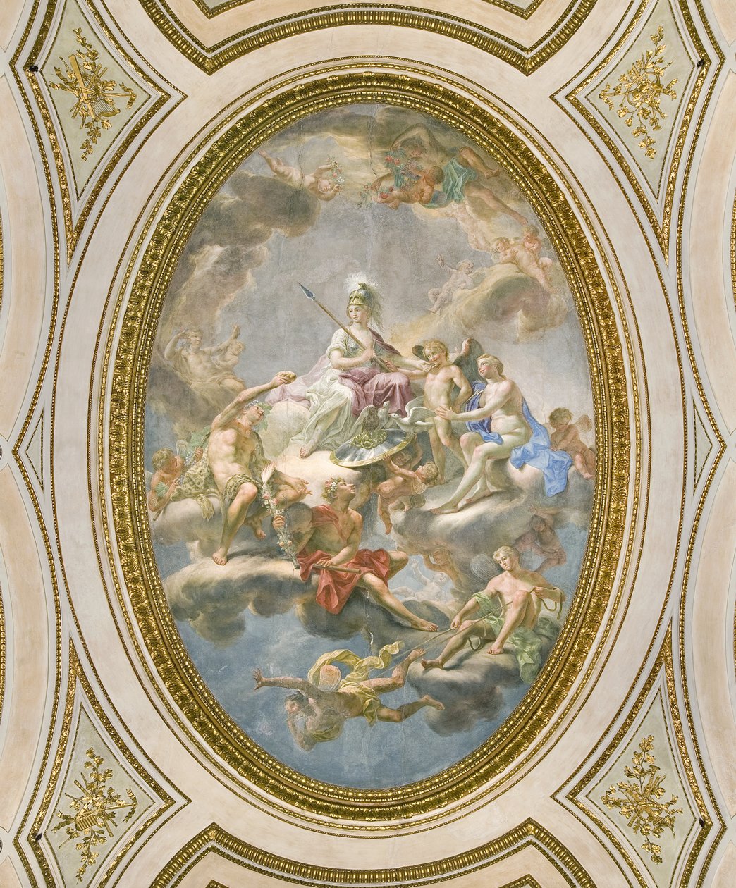 La Sapienza, loftet på Salone d Onore eller Sala Napoleonica, 1777 af Martin Knoller