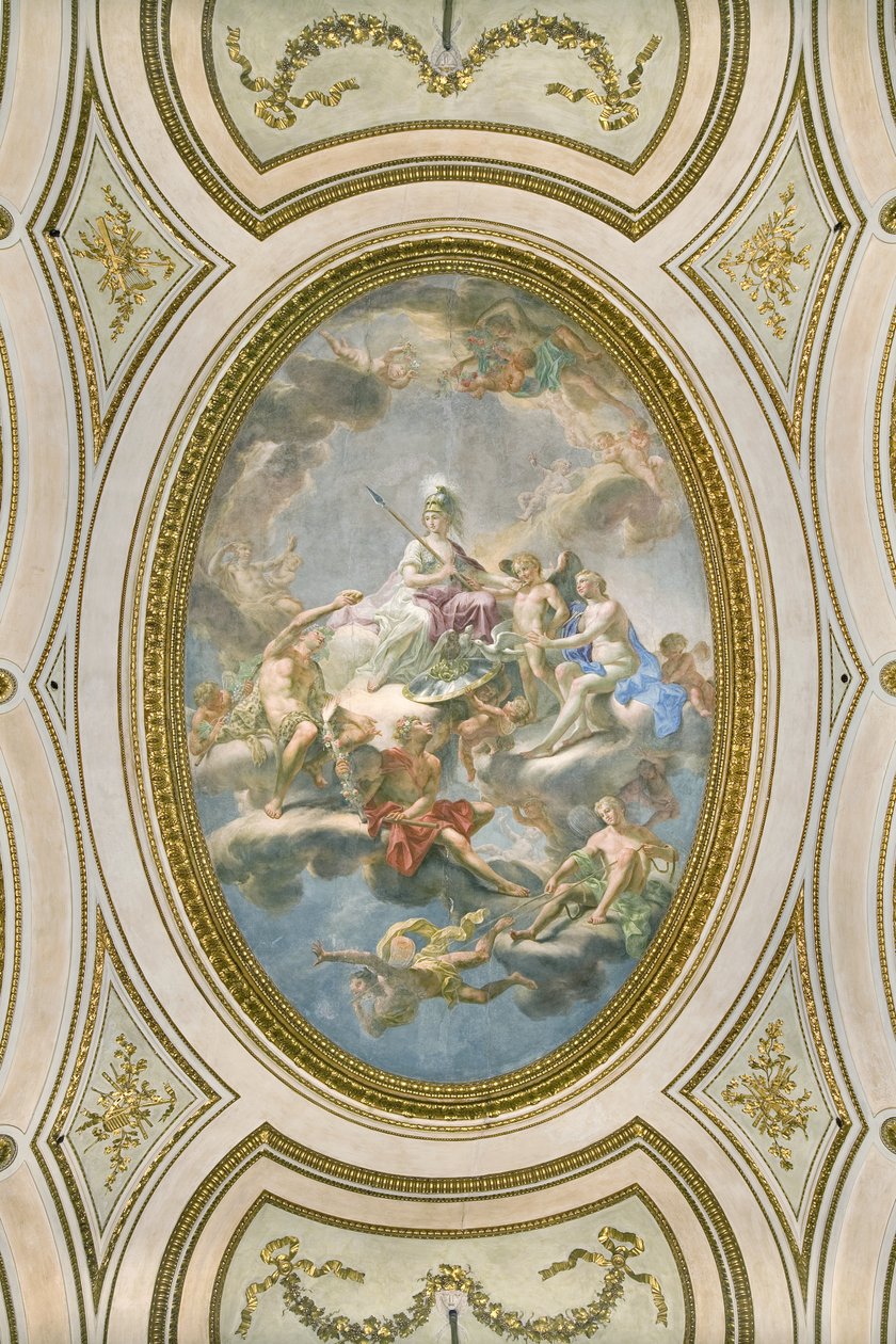La Sapienza, loftet på Salone d Onore eller Sala Napoleonica, 1777 af Martin Knoller
