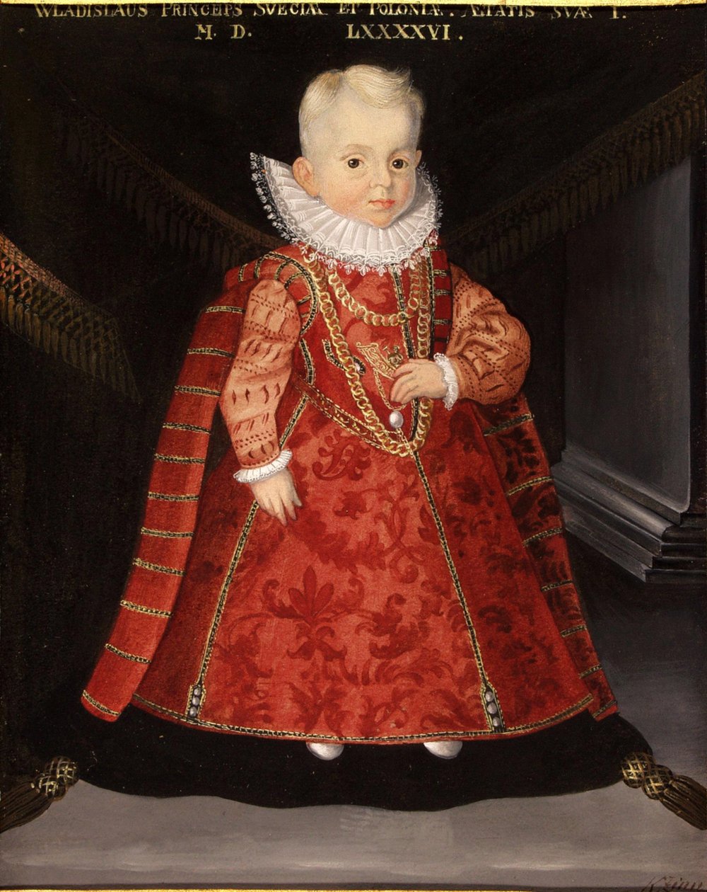 Portræt af Wladyslaw Vasa 1595-1648, søn af kong Sigismund III af Polen, 1596 af Martin Kober