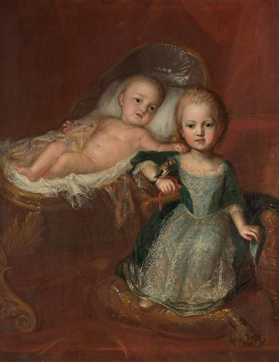 Tysk: Prins Johann Theodor, søn af Max Emanuel, med en af sine brødre Johann Theodor af Bayern og hans bror af Martin Maingaud