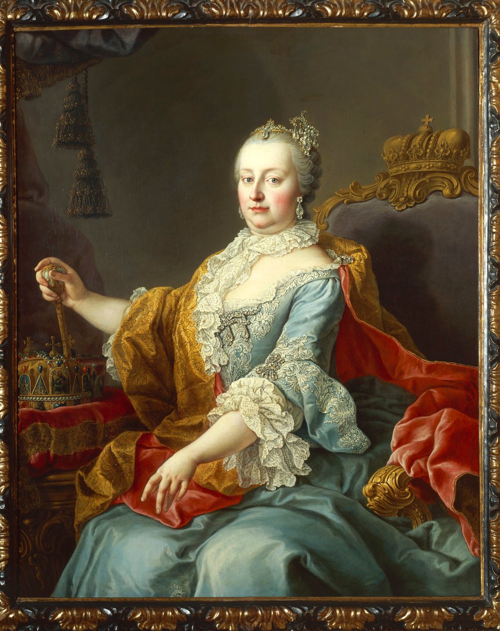 Portræt af Maria Theresa Hapsburg, ærkehertuginde af Østrig af Martin Meytens the Younger