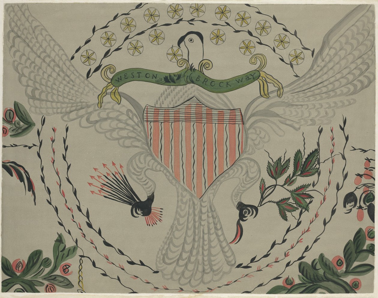 Vægmaleri, ca. 1939. af Martin Partyka