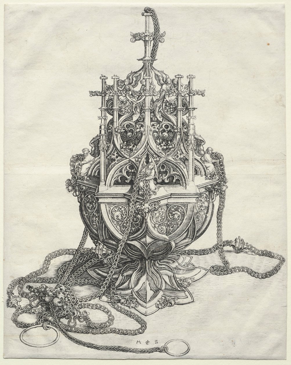 Et røgelseskar, ca. 1480-1490. af Martin Schongauer