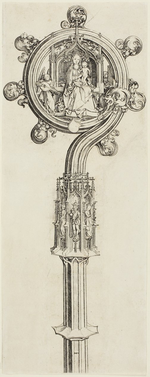 Biskoppens korsstav af Martin Schongauer