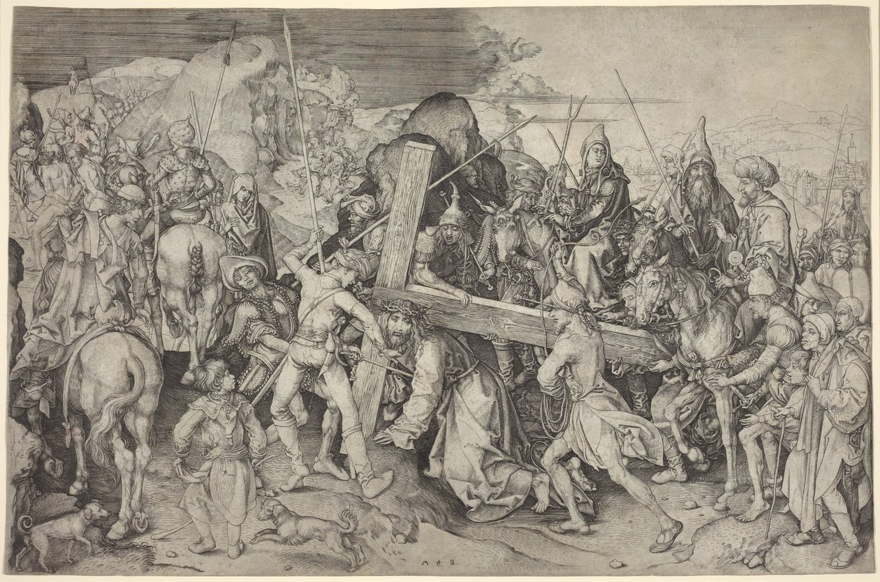 Kristus bærer korset af Martin Schongauer