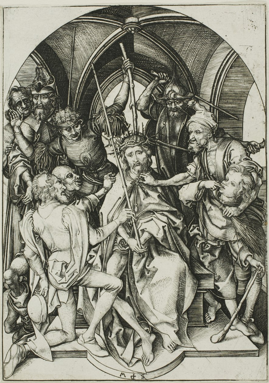 Kristus kronet med torne, fra The Passion af Martin Schongauer