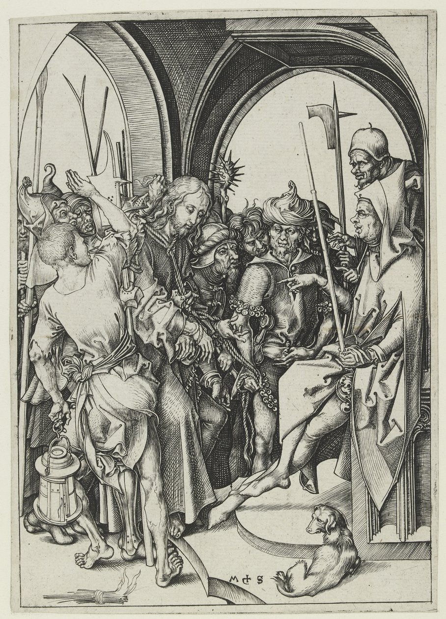 Kristus for Annas af Martin Schongauer