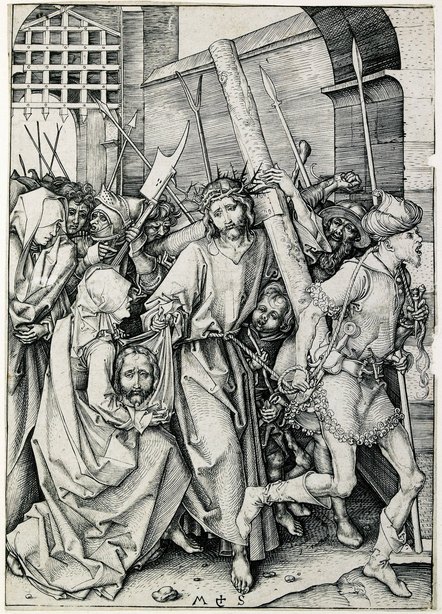 Kristus bærer korset, slutningen af det 15. århundrede af Martin Schongauer