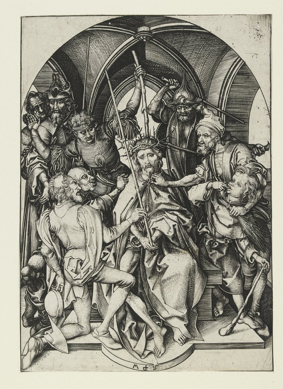 Kristus kronet med torne, slutningen af det 15. århundrede af Martin Schongauer