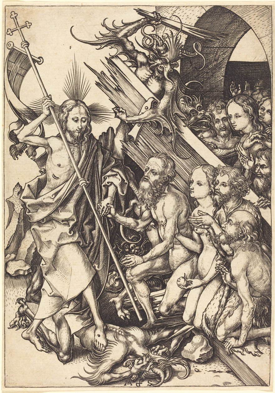 Kristus i Limbo af Martin Schongauer