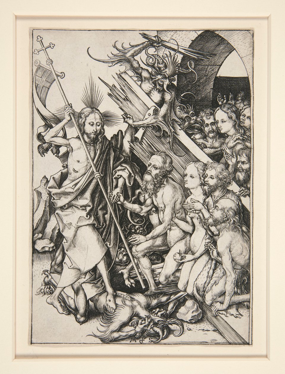 Kristus i Limbo af Martin Schongauer