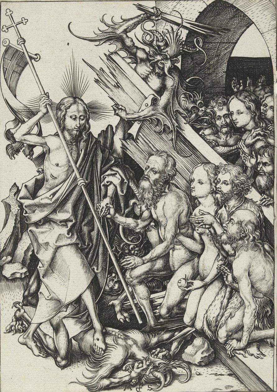 Kristus i Limbo, slutningen af det 15. århundrede af Martin Schongauer