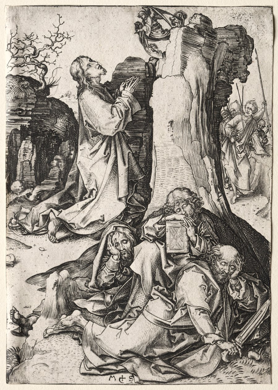 Kristus på Oliebjerget. af Martin Schongauer