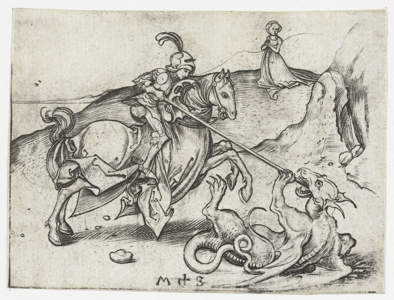 Sankt Georg og dragen af Martin Schongauer