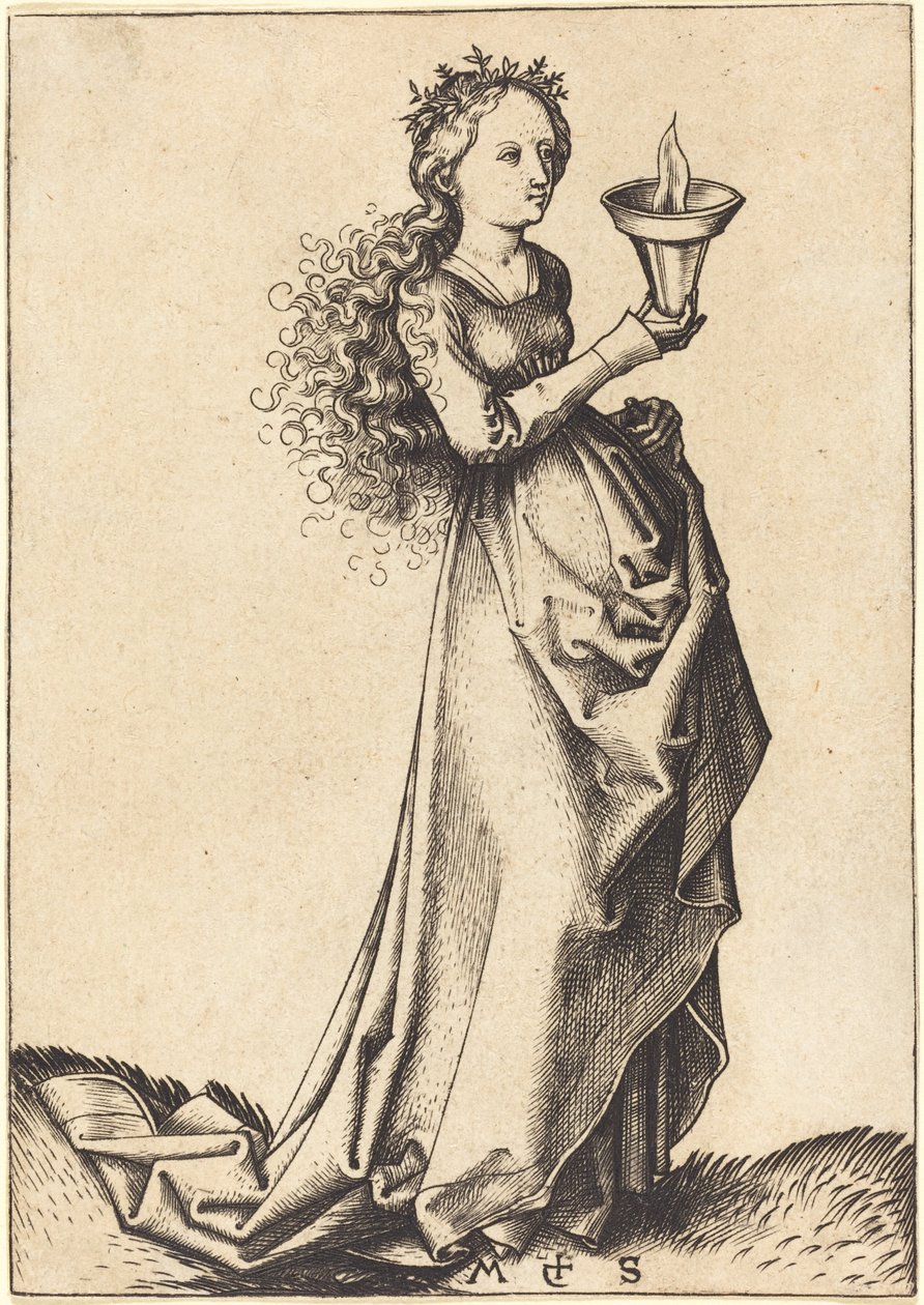 Første Kloge Jomfru af Martin Schongauer