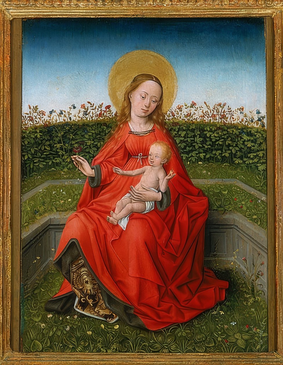 Madonna i rosenhaven af Martin Schongauer