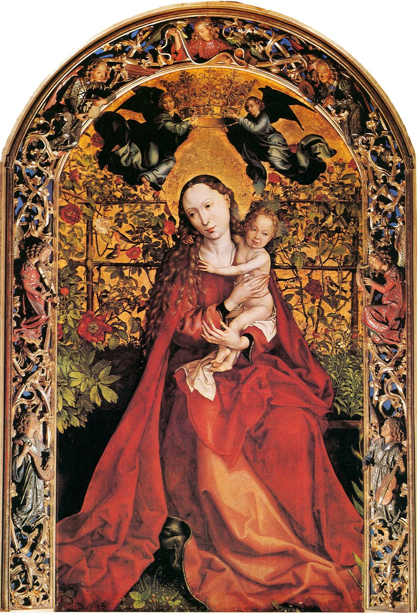 Madonna i rosenhaven, 1473 af Martin Schongauer