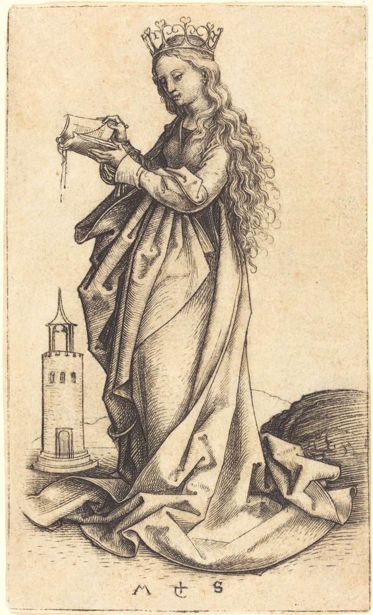 Sankt Barbara af Martin Schongauer