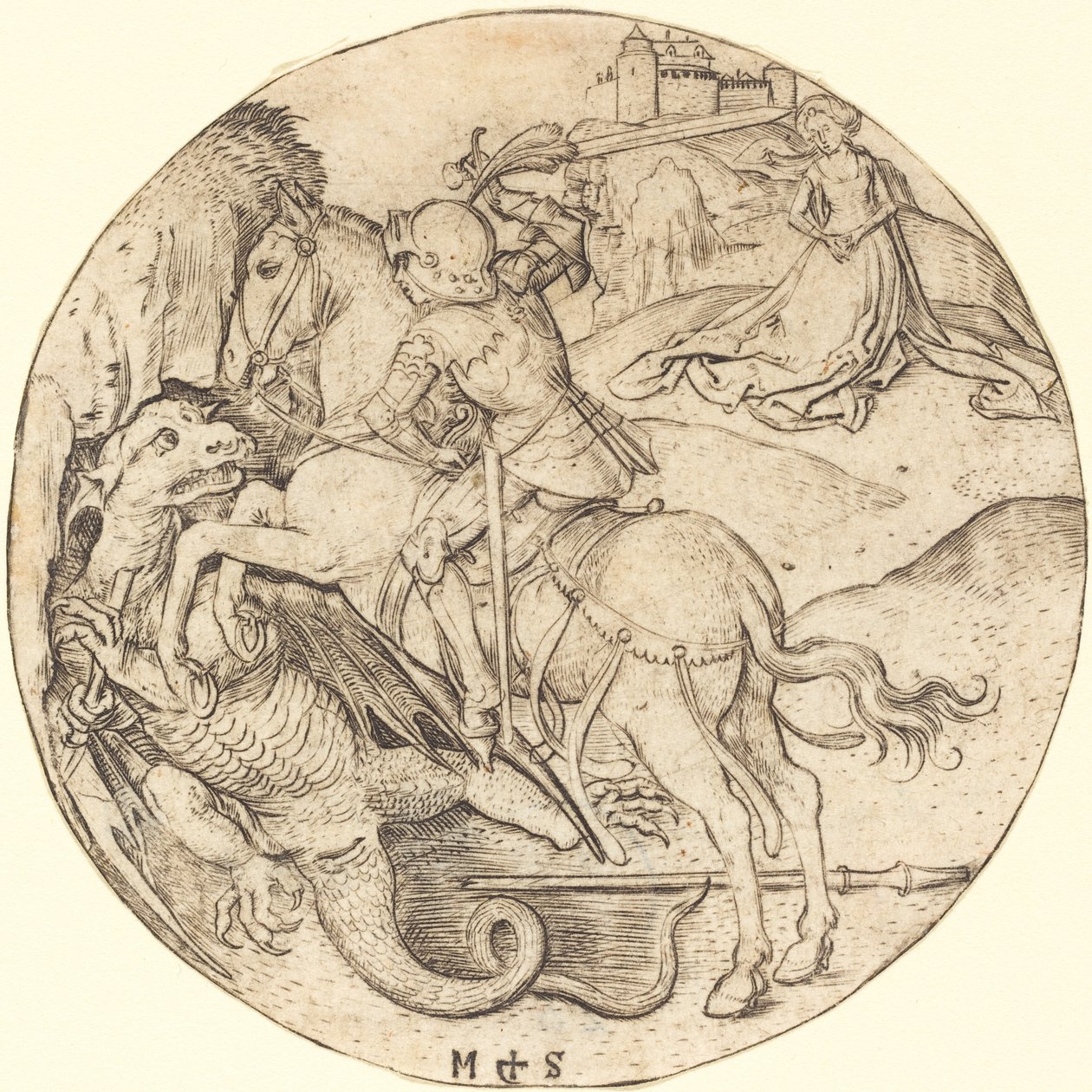 Sankt Georg og dragen af Martin Schongauer