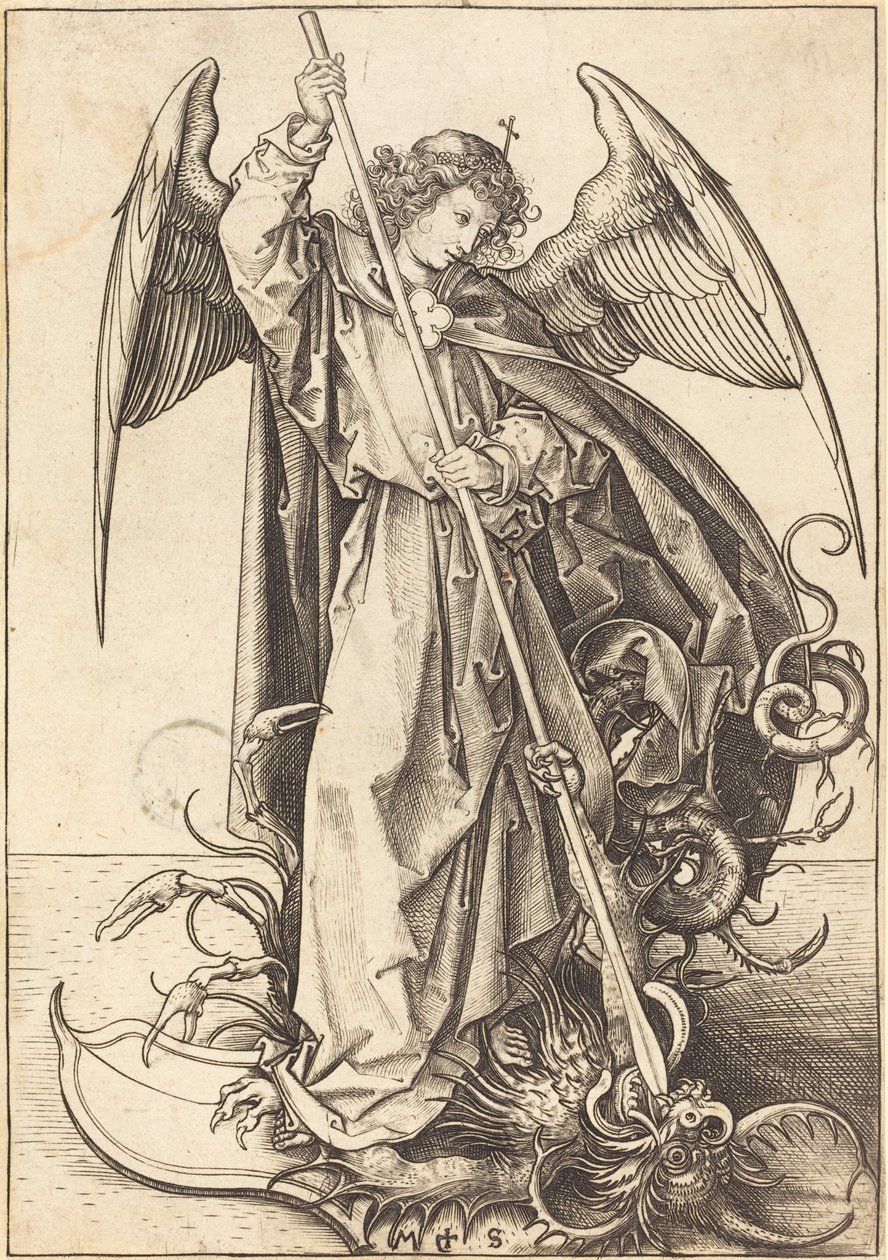 Sankt Michael dræber dragen af Martin Schongauer