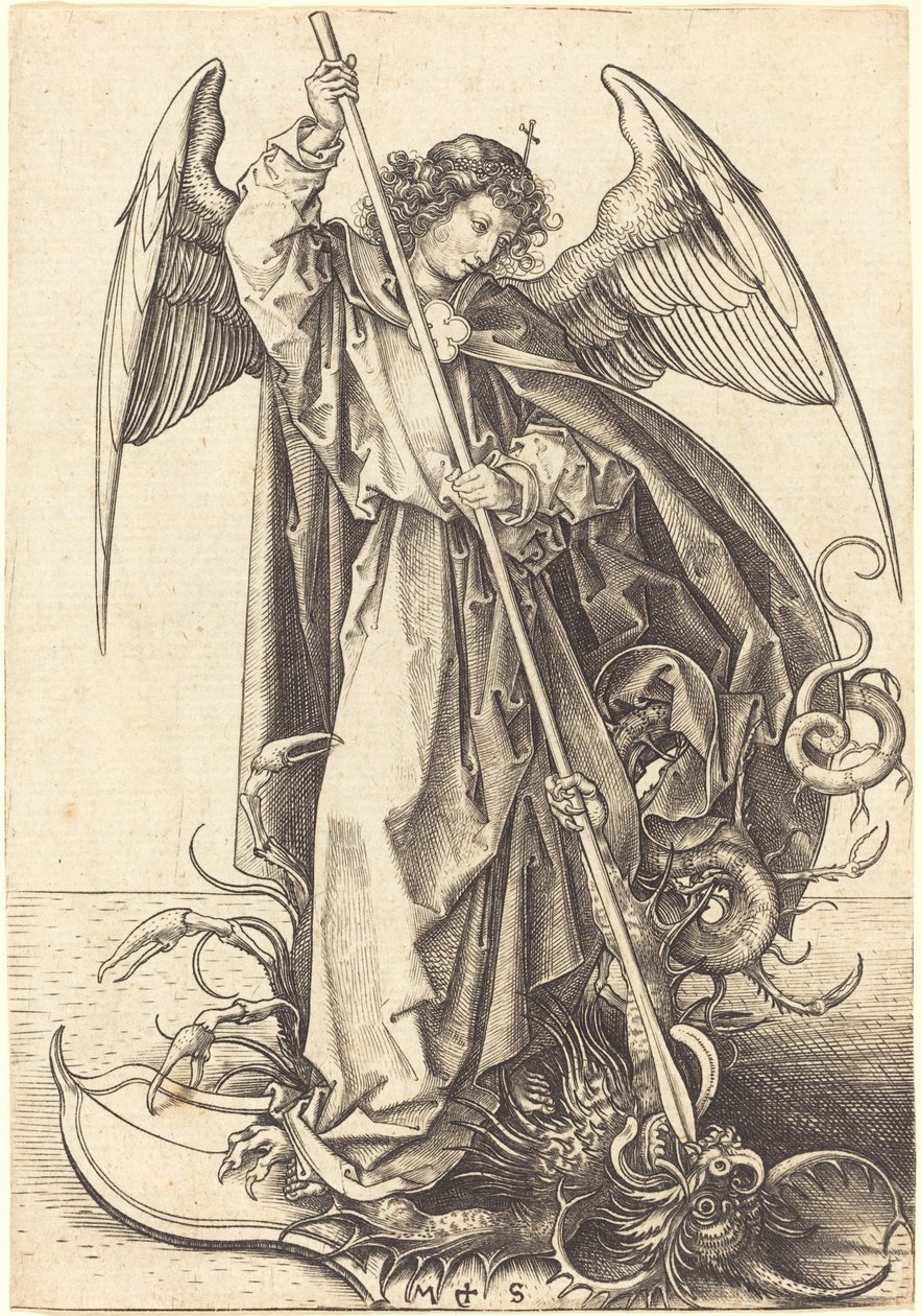 Sankt Michael dræber dragen af Martin Schongauer