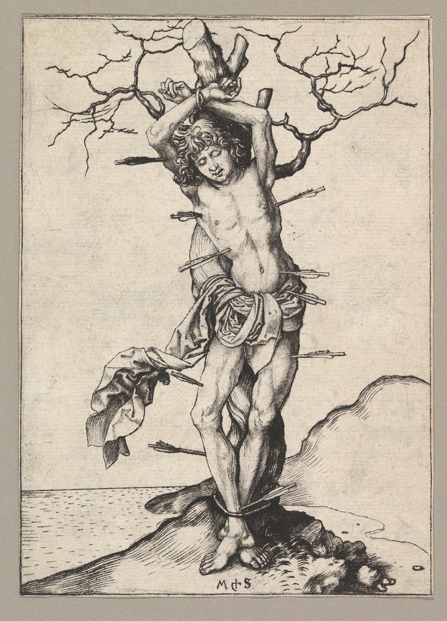 Sankt Sebastian, ca. 1435-1491. af Martin Schongauer