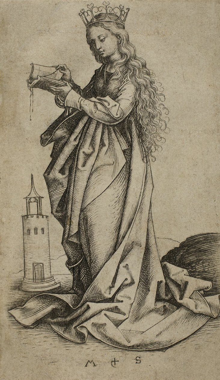 St. Barbara af Martin Schongauer