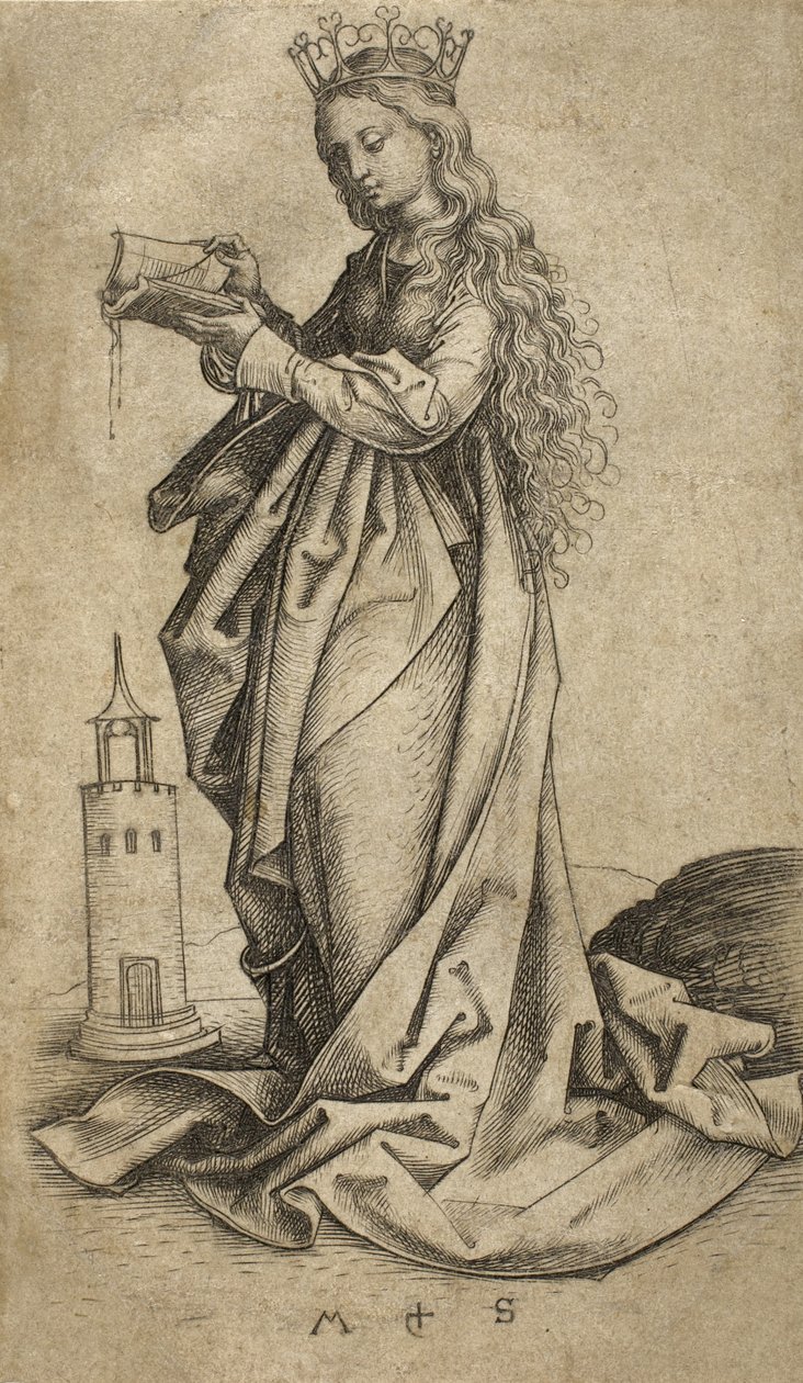 St. Barbara af Martin Schongauer