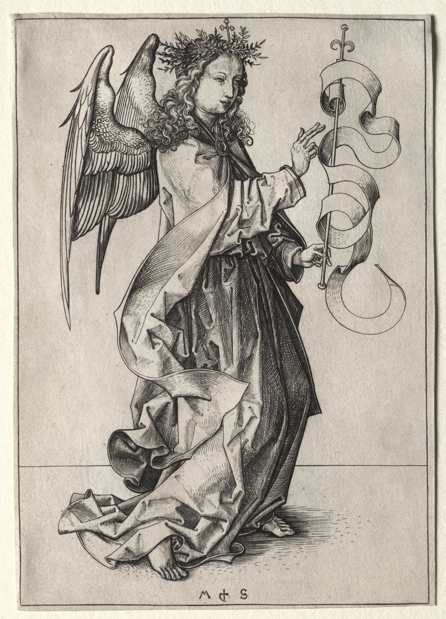 Bebudelsens engel af Martin Schongauer