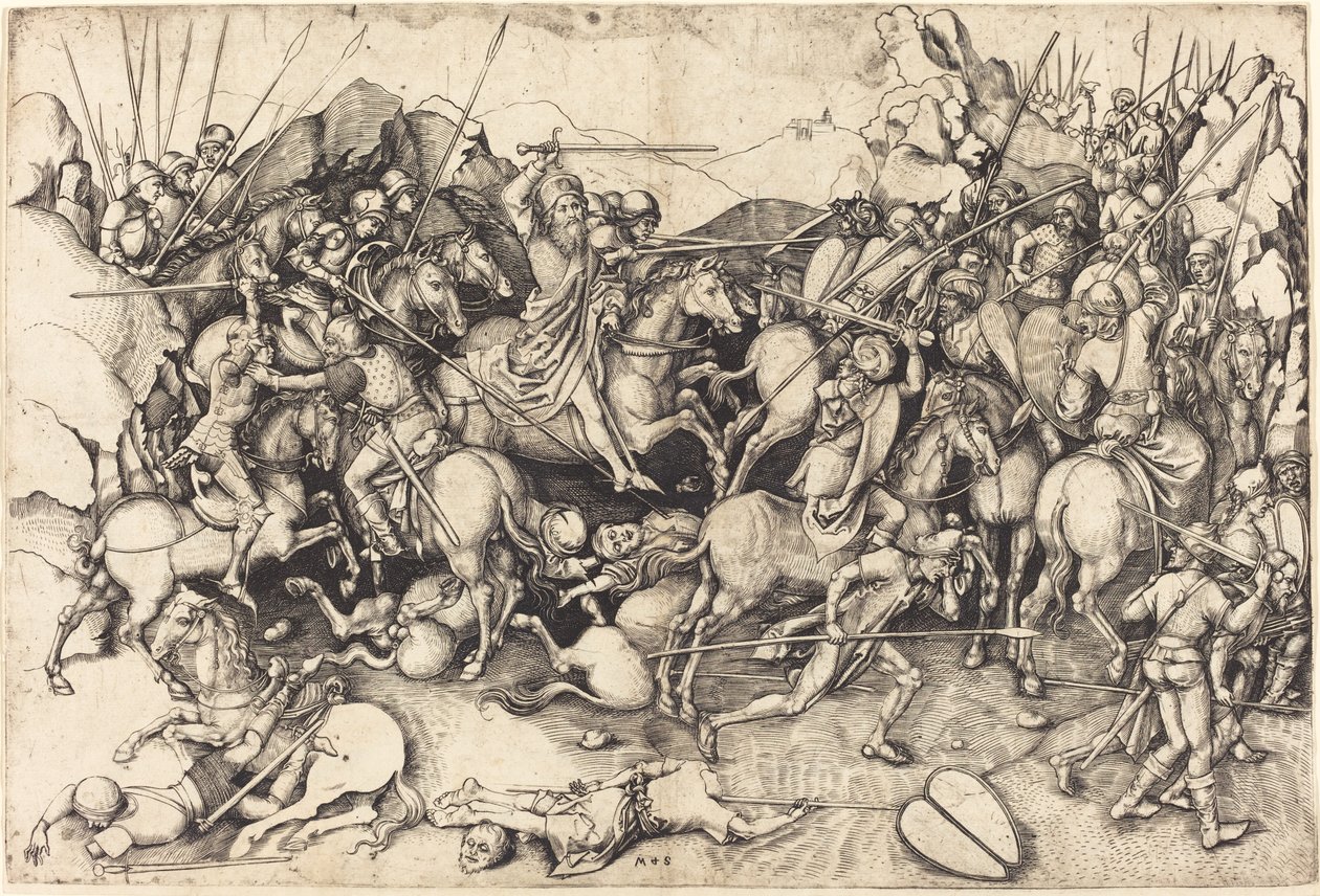 Slaget ved Sankt Jakob ved Clavijo af Martin Schongauer