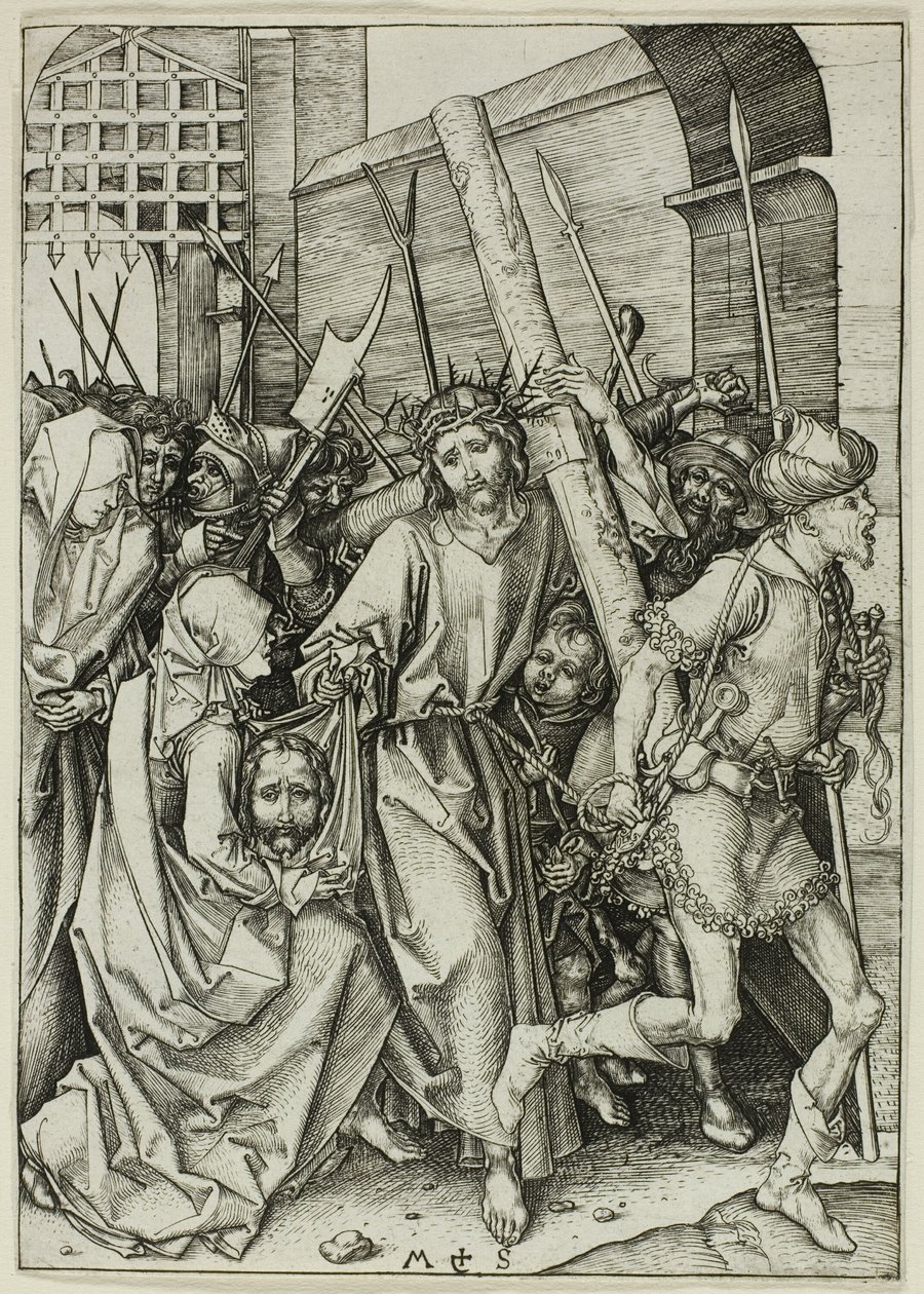 The Bearing of the Cross, fra The Passion af Martin Schongauer