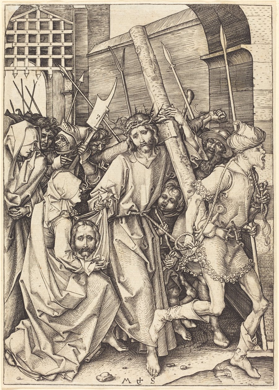 Korsets Bæring med Sankt Veronica af Martin Schongauer