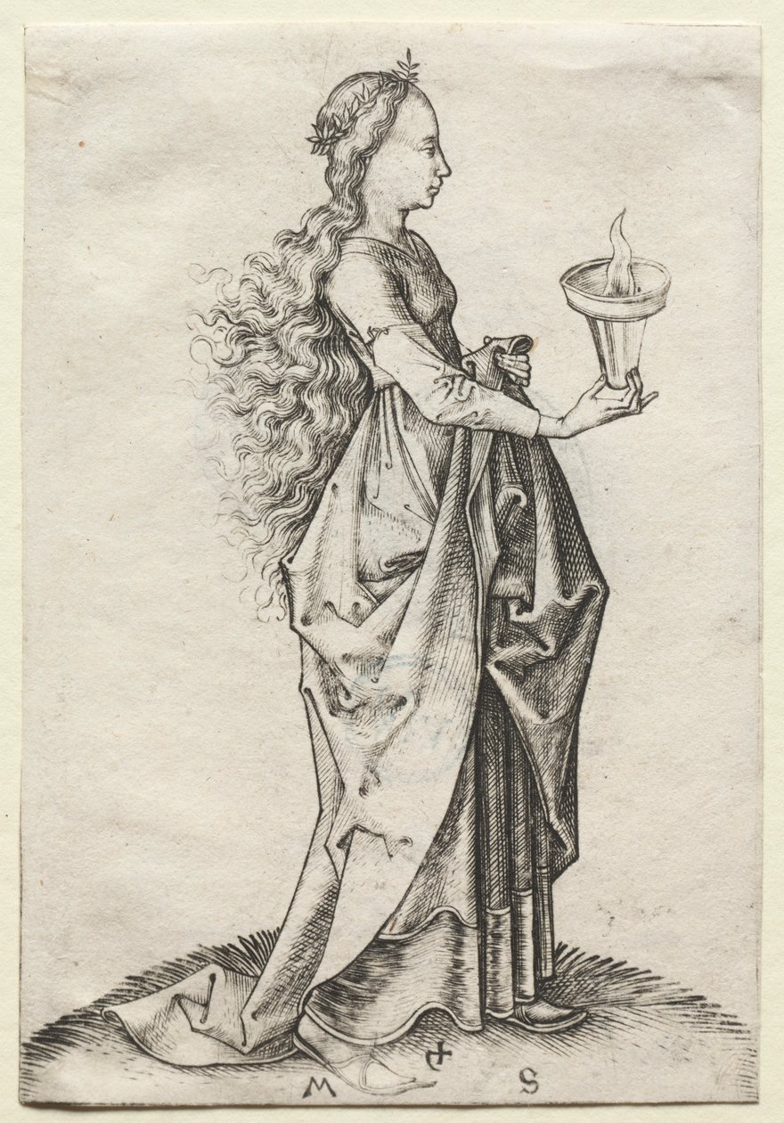 Den femte vise jomfru. af Martin Schongauer