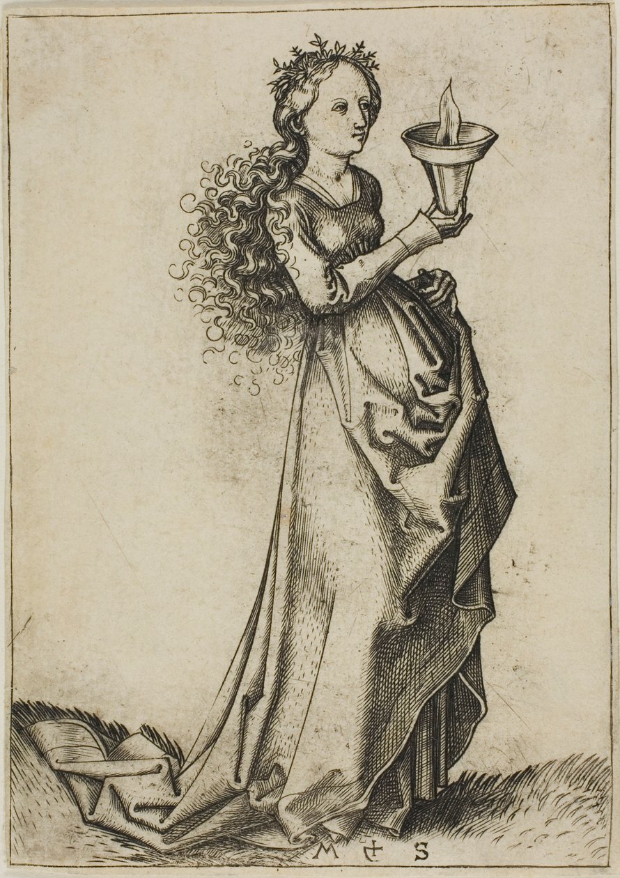 Den første kloge jomfru af Martin Schongauer