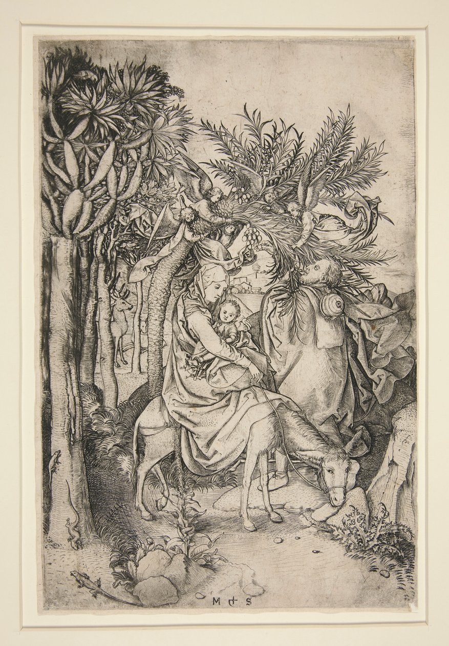 Flugten til Egypten, fra serien Life of the Virgin af Martin Schongauer