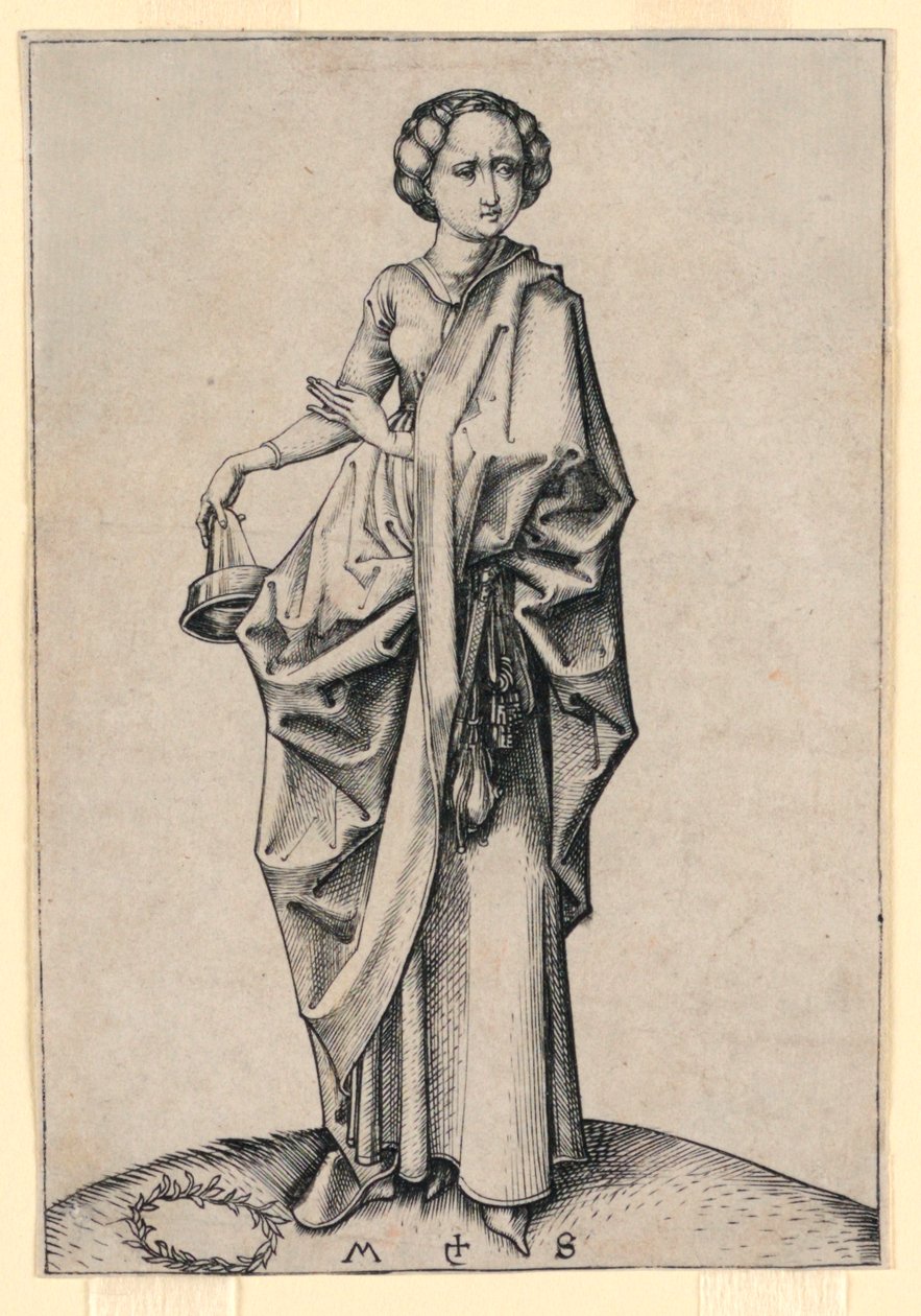 Den fjerde tåbelige jomfru af Martin Schongauer