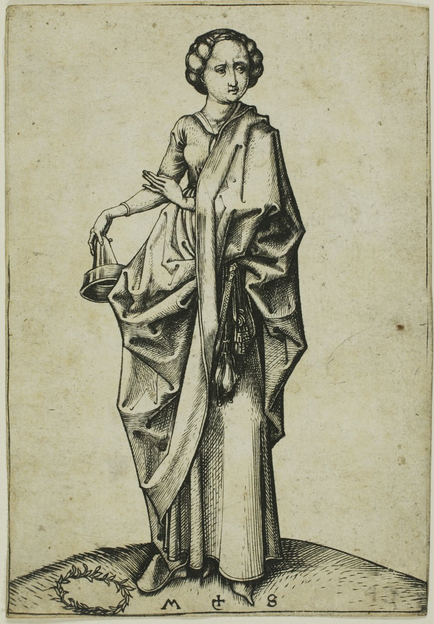 Den fjerde tåbelige jomfru af Martin Schongauer