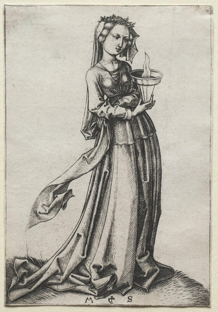 Den fjerde kloge jomfru af Martin Schongauer
