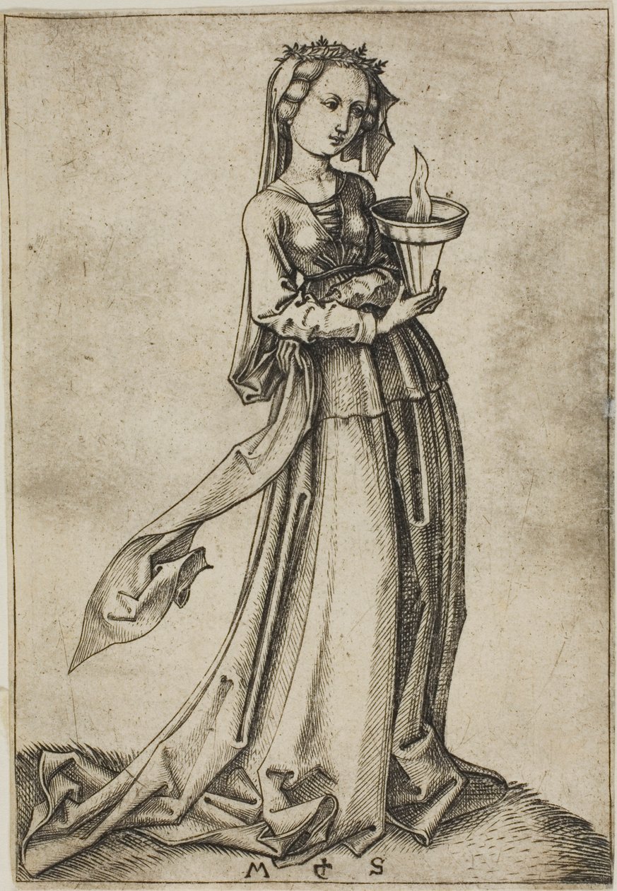 Den fjerde kloge jomfru af Martin Schongauer