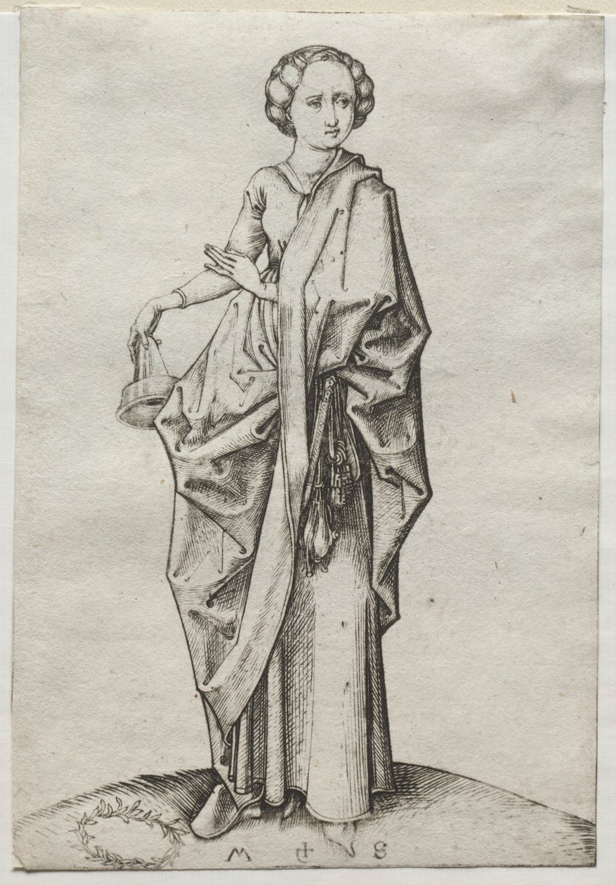 Den fjerde af de tåbelige jomfruer. af Martin Schongauer